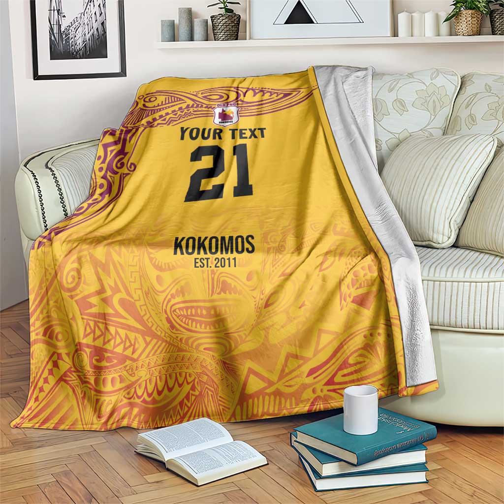 Queensland Papua New Guinea Custom Blanket All Gold Pacific PNG Tribal Style