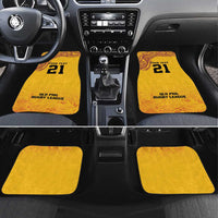 Queensland Papua New Guinea Custom Car Mats All Gold Pacific PNG Tribal Style LT9 Set 4pcs Gold - Polynesian Pride