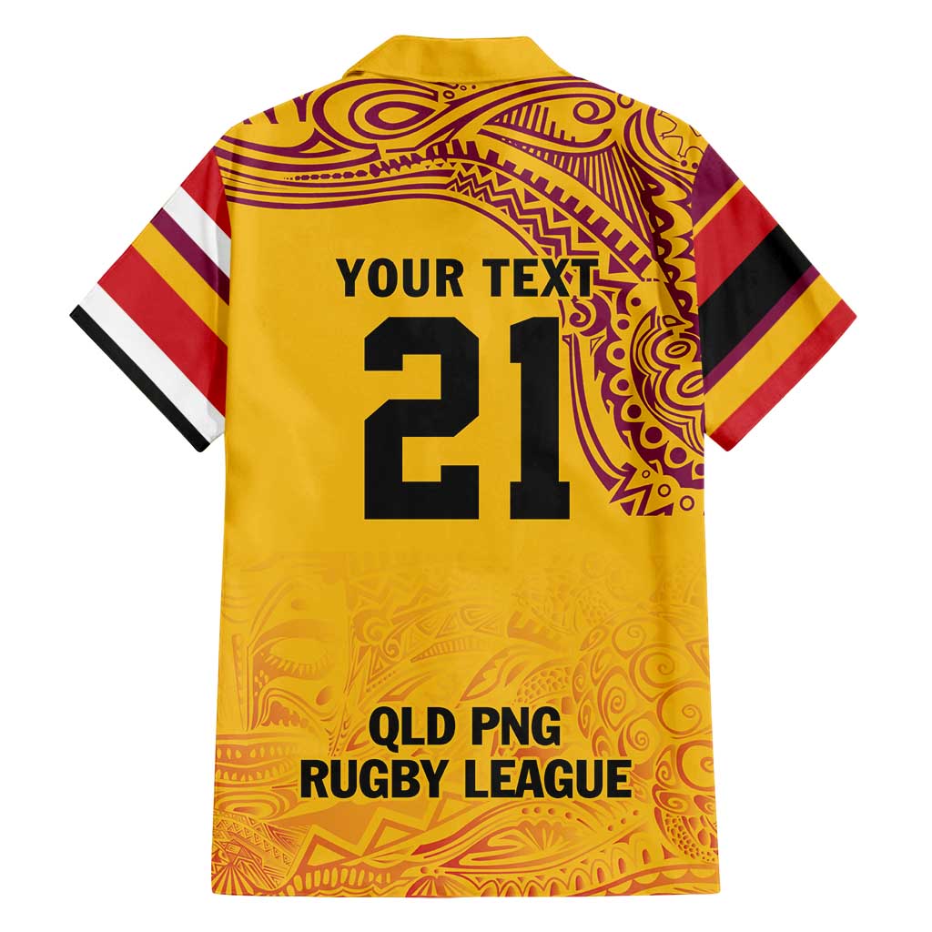 Queensland Papua New Guinea Custom Family Matching Long Sleeve Bodycon Dress and Hawaiian Shirt All Gold Pacific PNG Tribal Style