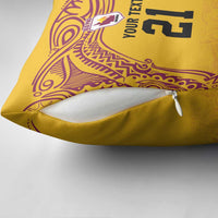 Queensland Papua New Guinea Custom Pillow Cover All Gold Pacific PNG Tribal Style LT9 - Polynesian Pride