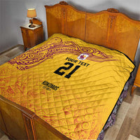 Queensland Papua New Guinea Custom Quilt All Gold Pacific PNG Tribal Style