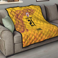 Queensland Papua New Guinea Custom Quilt All Gold Pacific PNG Tribal Style