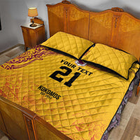 Queensland Papua New Guinea Custom Quilt Bed Set All Gold Pacific PNG Tribal Style