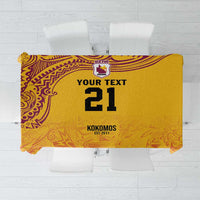 Queensland Papua New Guinea Custom Tablecloth All Gold Pacific PNG Tribal Style