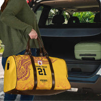 Queensland Papua New Guinea Custom Travel Bag All Gold Pacific PNG Tribal Style LT9 - Polynesian Pride