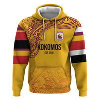 Queensland Papua New Guinea Custom Zip Hoodie All Gold Pacific PNG Tribal Style LT9 Pullover Hoodie Gold - Polynesian Pride