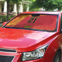 Queensland Papua New Guinea Custom Auto Sun Shade All Red Pacific PNG Tribal Style - Polynesian Pride