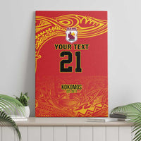 Queensland Papua New Guinea Custom Canvas Wall Art All Red Pacific PNG Tribal Style