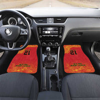 Queensland Papua New Guinea Custom Car Mats All Red Pacific PNG Tribal Style LT9 Set 2pcs - Front Red - Polynesian Pride