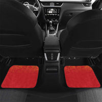 Queensland Papua New Guinea Custom Car Mats All Red Pacific PNG Tribal Style LT9 Set 2pcs - Back Red - Polynesian Pride