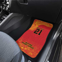 Queensland Papua New Guinea Custom Car Mats All Red Pacific PNG Tribal Style LT9 - Polynesian Pride