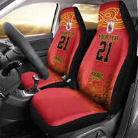 Queensland Papua New Guinea Custom Car Seat Cover All Red Pacific PNG Tribal Style LT9 - Polynesian Pride