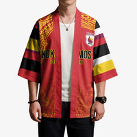 Queensland Papua New Guinea Custom Kimono All Red Pacific PNG Tribal Style - Polynesian Pride