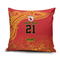 Queensland Papua New Guinea Custom Pillow Cover All Red Pacific PNG Tribal Style LT9 Red - Polynesian Pride