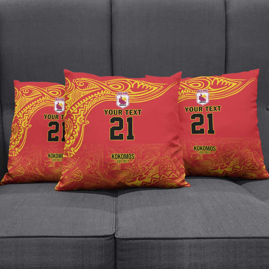 Queensland Papua New Guinea Custom Pillow Cover All Red Pacific PNG Tribal Style LT9 - Polynesian Pride