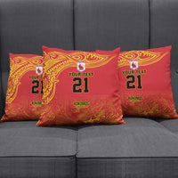 Queensland Papua New Guinea Custom Pillow Cover All Red Pacific PNG Tribal Style LT9 - Polynesian Pride