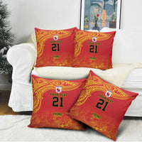 Queensland Papua New Guinea Custom Pillow Cover All Red Pacific PNG Tribal Style LT9 - Polynesian Pride