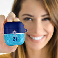 Queensland Samoa Custom AirPods Case Blue Pacific Polynesian Tribal Pattern - Polynesian Pride