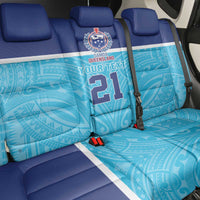 Queensland Samoa Custom Back Car Seat Cover Blue Pacific Polynesian Tribal Pattern