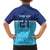 Queensland Samoa Custom Hawaiian Shirt Blue Pacific Polynesian Tribal Pattern