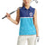 Queensland Samoa Custom Women Sleeveless Polo Shirt Blue Pacific Polynesian Tribal Pattern