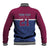 Queensland Samoa Custom Baseball Jacket Maroon-Blue Pacific Polynesian Tribal Pattern