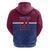 Queensland Samoa Custom Hoodie Maroon-Blue Pacific Polynesian Tribal Pattern