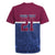 Queensland Samoa Custom Rugby Jersey Maroon-Blue Pacific Polynesian Tribal Pattern