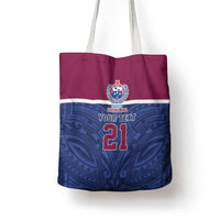 Queensland Samoa Custom Tote Bag Maroon-Blue Pacific Polynesian Tribal Pattern LT9 - Polynesian Pride