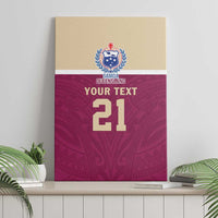Queensland Samoa Custom Canvas Wall Art Maroon Pacific Polynesian Tribal Pattern LT9 - Polynesian Pride