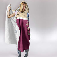 Queensland Samoa Custom Hooded Blanket Maroon Pacific Polynesian Tribal Pattern