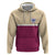 Queensland Samoa Custom Hoodie Maroon Pacific Polynesian Tribal Pattern
