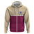 Queensland Samoa Custom Hoodie Maroon Pacific Polynesian Tribal Pattern