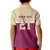 Queensland Samoa Custom Kid Polo Shirt Maroon Pacific Polynesian Tribal Pattern