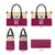 Queensland Samoa Custom Leather Bag Maroon Pacific Polynesian Tribal Pattern - Polynesian Pride