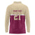 Queensland Samoa Custom Long Sleeve Polo Shirt Maroon Pacific Polynesian Tribal Pattern