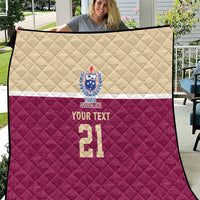 Queensland Samoa Custom Quilt Maroon Pacific Polynesian Tribal Pattern