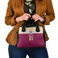 Queensland Samoa Custom Shoulder Handbag Maroon Pacific Polynesian Tribal Pattern LT9 - Polynesian Pride