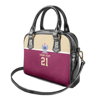 Queensland Samoa Custom Shoulder Handbag Maroon Pacific Polynesian Tribal Pattern LT9 - Polynesian Pride
