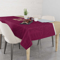 Queensland Samoa Custom Tablecloth Maroon Pacific Polynesian Tribal Pattern