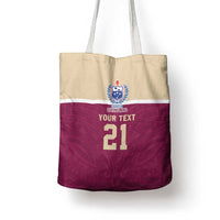Queensland Samoa Custom Tote Bag Maroon Pacific Polynesian Tribal Pattern LT9 - Polynesian Pride
