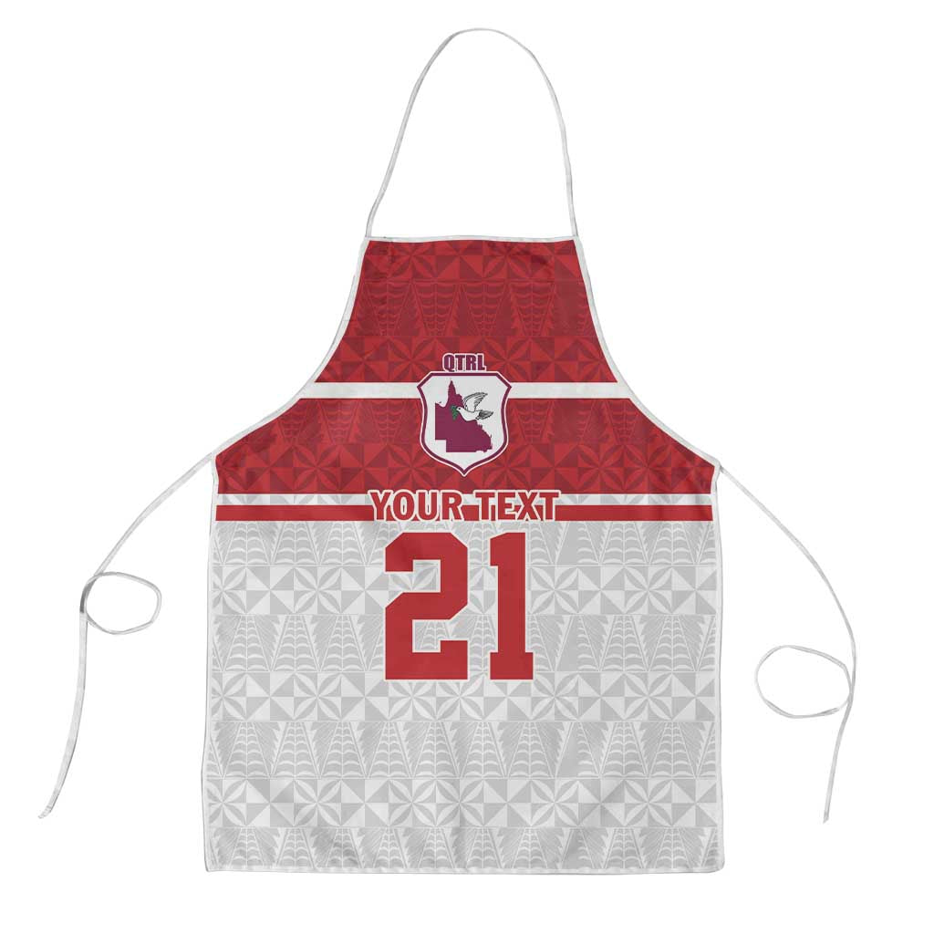 Queensland Tonga Custom Apron QLD with Tongan Ngatu Pattern - Polynesian Pride