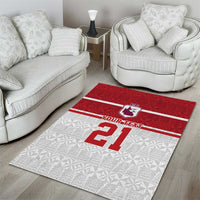 Queensland Tonga Custom Area Rug QLD with Tongan Ngatu Pattern LT9 - Polynesian Pride