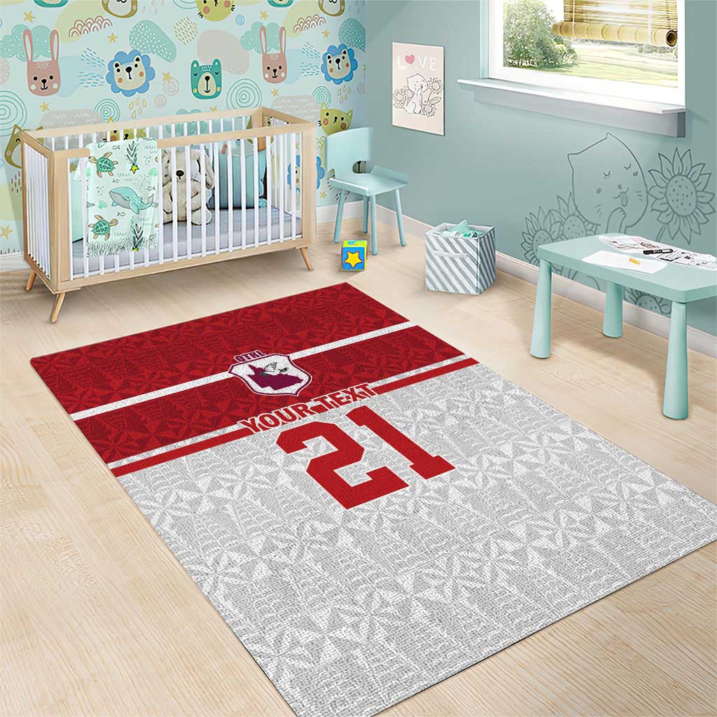 Queensland Tonga Custom Area Rug QLD with Tongan Ngatu Pattern LT9 - Polynesian Pride