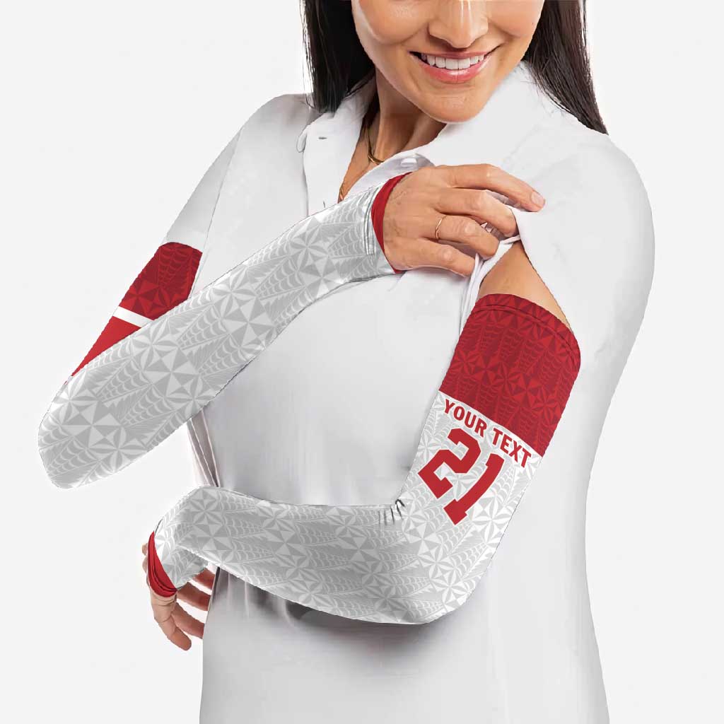 Queensland Tonga Custom Arm Sleeves QLD with Tongan Ngatu Pattern LT9 - Polynesian Pride