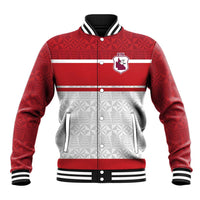 Queensland Tonga Custom Baseball Jacket QLD with Tongan Ngatu Pattern