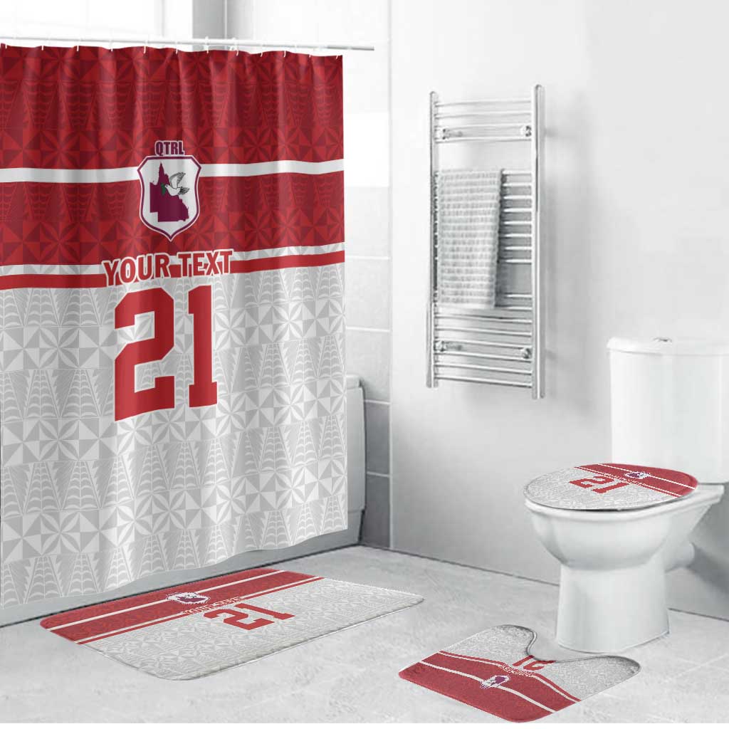 Queensland Tonga Custom Bathroom Set QLD with Tongan Ngatu Pattern - Polynesian Pride