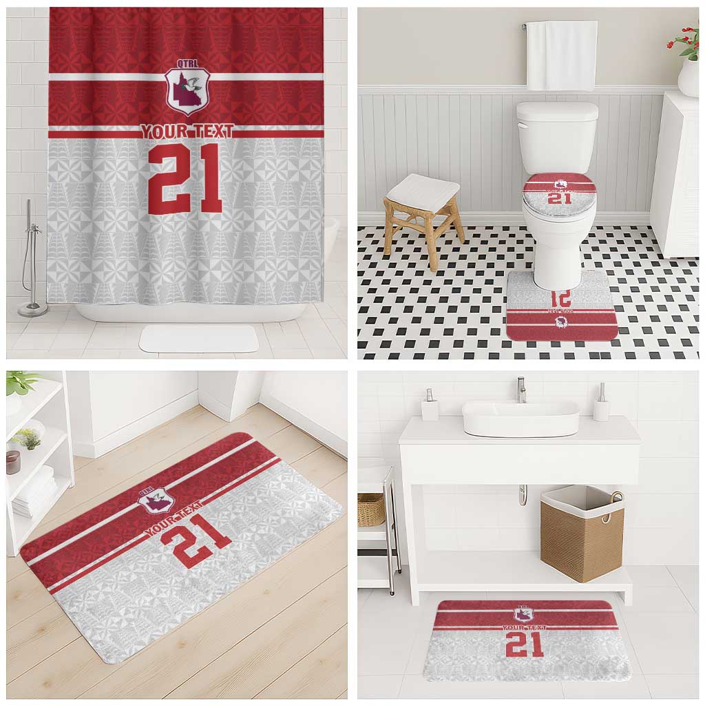 Queensland Tonga Custom Bathroom Set QLD with Tongan Ngatu Pattern - Polynesian Pride