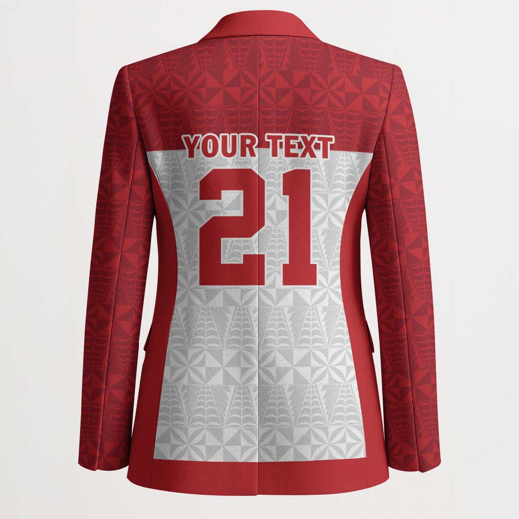 Queensland Tonga Custom Blazer QLD with Tongan Ngatu Pattern LT9 - Polynesian Pride