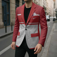 Queensland Tonga Custom Blazer QLD with Tongan Ngatu Pattern LT9 - Polynesian Pride